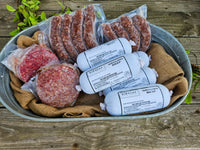 Ground Beef, Hamburger Patties, and all Beef Brats. Premium Nebraska, Dry Aged Ground Beef